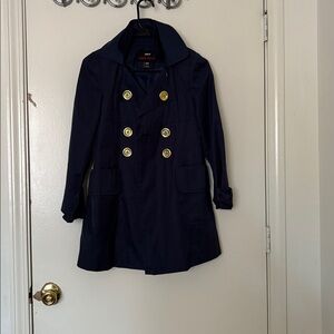Boss Navy Double-Breasted Women's Coat